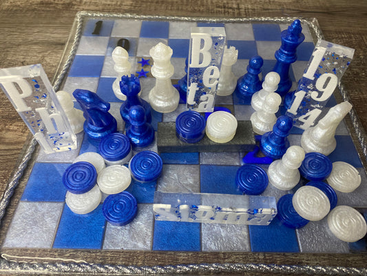 Personalized Chess - Checkers Set
